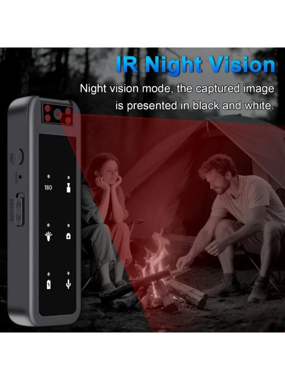 128GB Mini Sports Body Camera, 1080P Wearable Video Recorder, IR Night Vision